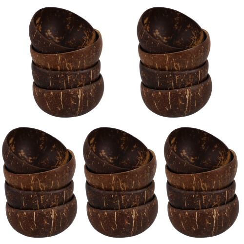 20Pièces Bols Multi-Usages En Coque De Noix De Café Pour Partage