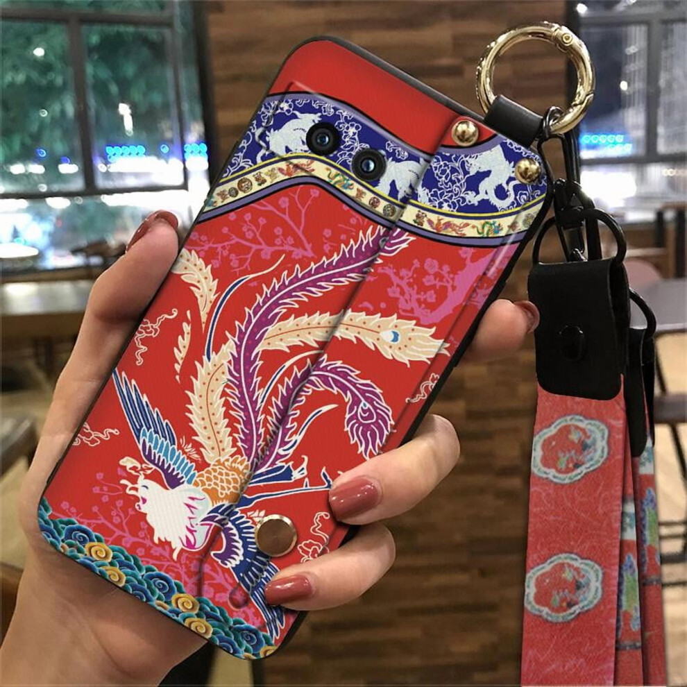 Google Pixel 8A Phone Case With Wristband, Kickstand, Anti-Knock Silicone Cover Â Dirt-Resistant & Durable 9085618935143