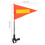 3Pièces Drapeaux Télescopiques Orange PVC Acier Pour Mobilité 2