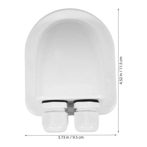 2Pièces Boîtier Entrée Câble ABS Waterproof À Double Trou 1