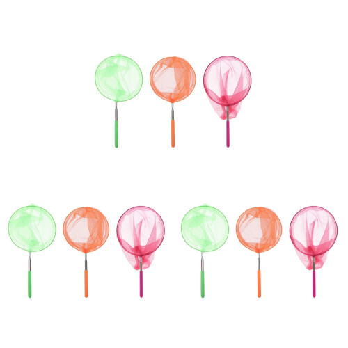 9Pièces Filets De Capture Enfants Portables Multicolores Polyvalents 2