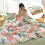 Sommer-Steppdecke – Weiche, waschbare Baumwolldecke, Karomuster, 150 x 200 cm, leichte Steppdecke für Sofa oder Bett 2