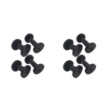 8Pcs Solid Black Wood Spool Holders for Sewing Crafts Vintage Design