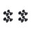 8Pcs Solid Black Wood Spool Holders for Sewing Crafts Vintage Design 1