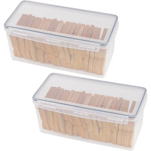 2 Pack Plastic Bread Storage Container With Airtight Lid 9 Qt 8.5L Large Sandwich Holder Kitchen Counter Bread Keeper