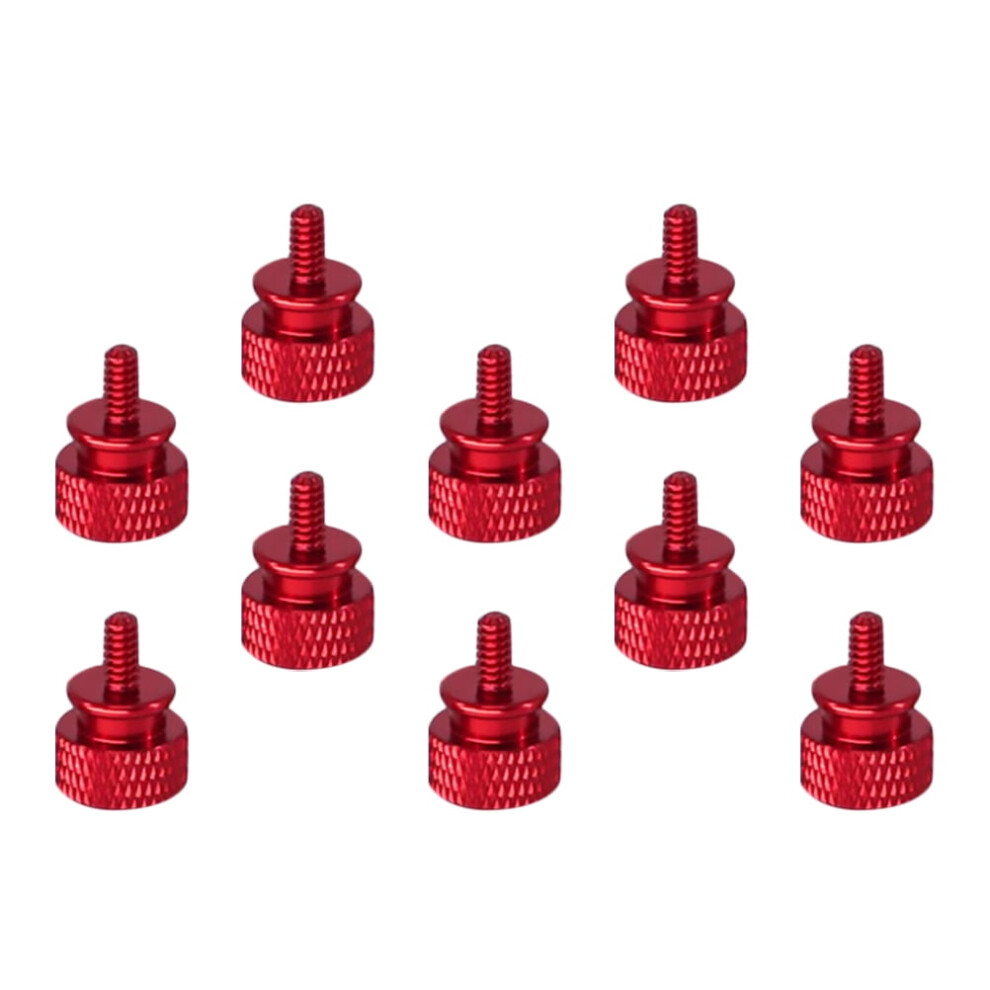 Heanujj 10Pcs Red Aluminum Alloy Thumb Screws For Pc Case, Computer Hardware Accessories, And Easy To Use 9101399475835