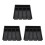 3Pièces Plateau Range-Couverts Noir PP Couvercle Grande 8