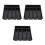 3Pièces Plateau Range-Couverts Noir PP Couvercle Grande 9