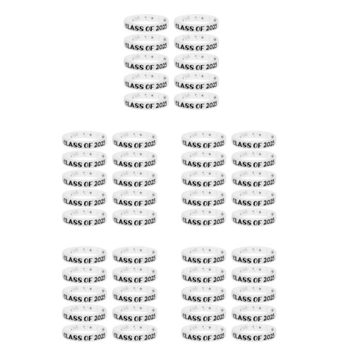 50Pièces Bracelets Silicone Élastiques Classe De 2025 2
