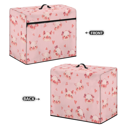 Piggy Hearts Sewing Machine Cover Polyester 1 Piece 2