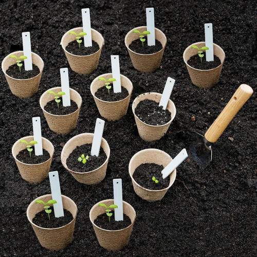 45 Eco Seedling Pots w/30 Labels 1