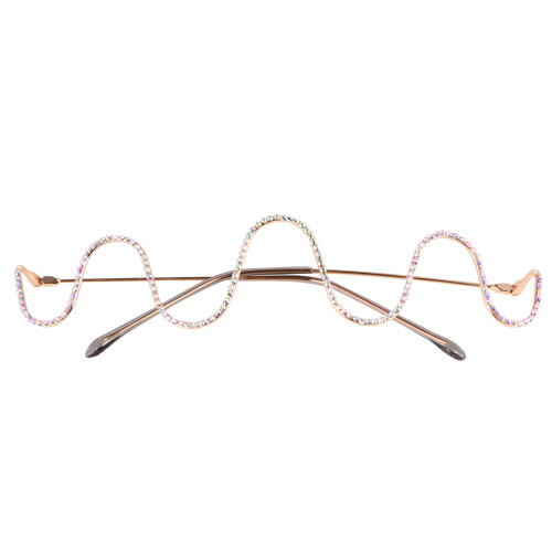 3Paren Luxe Gouden Eyeglasses Frames, Decoratieve Prop Glasses 1