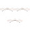 3Paren Luxe Gouden Eyeglasses Frames, Decoratieve Prop Glasses 3