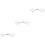 3Paren Luxe Gouden Eyeglasses Frames, Decoratieve Prop Glasses 5