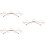 3Paren Luxe Gouden Eyeglasses Frames, Decoratieve Prop Glasses 6