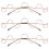 3Paren Luxe Gouden Eyeglasses Frames, Decoratieve Prop Glasses 7