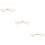 3Paren Luxe Gouden Eyeglasses Frames, Decoratieve Prop Glasses 8