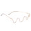 3Paren Luxe Gouden Eyeglasses Frames, Decoratieve Prop Glasses 10