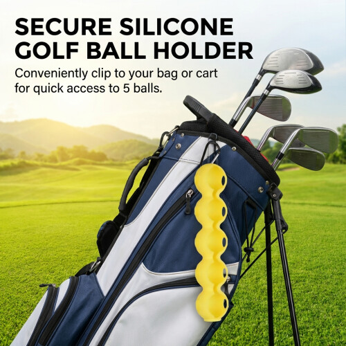 (Yellow) 5-Ball Golf Bag Protector, Shockproof, Multicolor 1