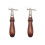2Pièces Instruments Cuir Travail Manuel Poignée Bois Durable 3
