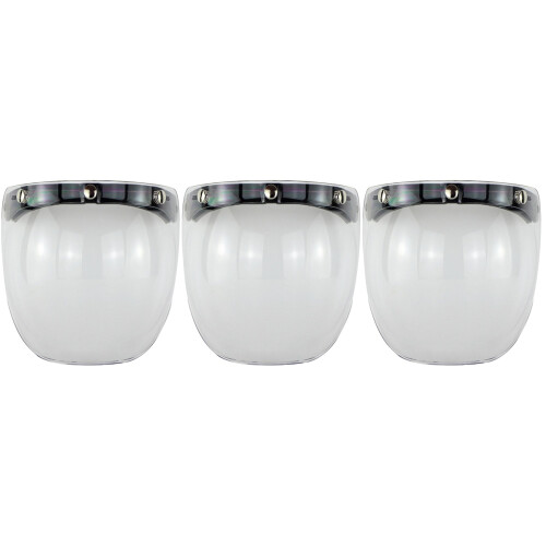 3Pièces Visière Casque Transparent Anti-Vent Et Pièce