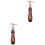 2Pièces Instruments Cuir Travail Manuel Poignée Bois Durable 4