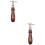 2Pièces Instruments Cuir Travail Manuel Poignée Bois Durable 7