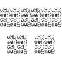 120St Metal Ear Cuff Clips Non Piercing Zwart Vrouwen Stijlvol