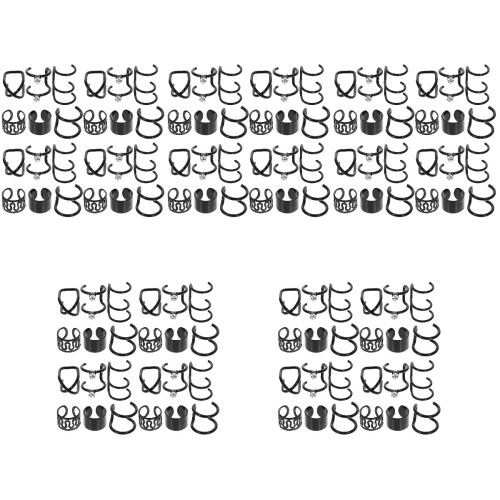 120Pièces Boucles D'oreilles Ear Cuffs Métal Percement