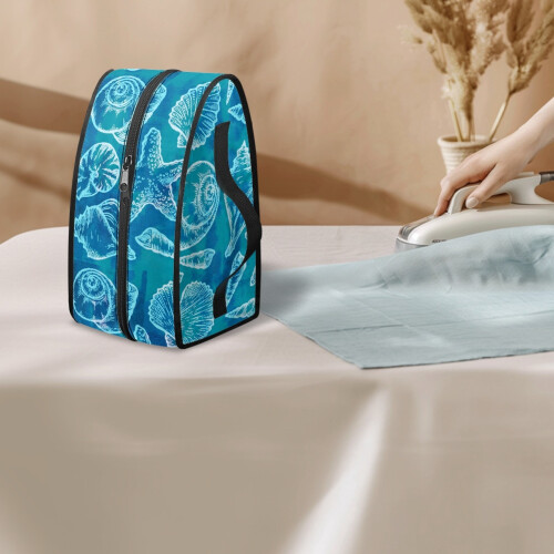 Iron Organizer Bag Seashells Pattern Reusable Travel 2