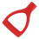 Plastic Snow Shovel Handle D Type 32mm ID Quick Install Red 18.5x11.5cm 14