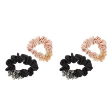 4Pcs Sparkly Hair Bands Elastic Ponytail Holders with Crystal Accents