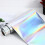 4Rouleaux Vinyle Permanent Adhésif Argent Effet Holographique Durable 10