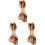 3Pièces Cuir Plats Multicolores Pour Macramé 3