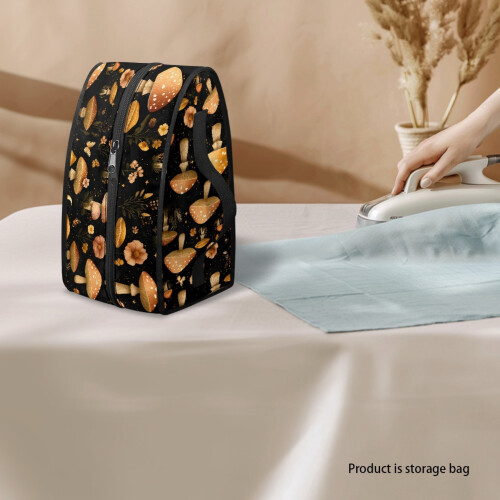 Mushroom Flowers Pattern Travel Steamer Storage Bag 1