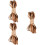 3Pièces Cuir Plats Multicolores Pour Macramé 7