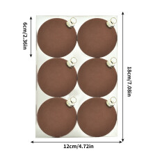 Christmas Velvet Ball Ornaments Brown 6-Pack