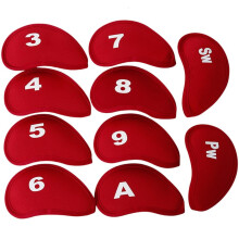 10Pcs Golfs Iron Head Cover with Number Tag Soft Golfs Headcover Protective Cover