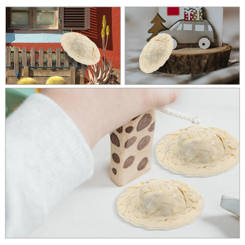 12Pièces Mini Chapeaux Délicats Clair Pour Décor 2