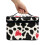 Cow Heart Polyester Makeup Bag Space-Efficient 8.86 x 6.5 x 3