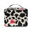 Cow Heart Polyester Makeup Bag Space-Efficient 8.86 x 6.5 x 4