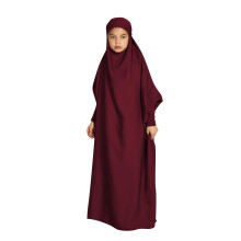 Girls Ramadan Dress Hooded Bat Sleeve with Panel Design Casual and Festive Ramadan Style