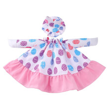 Easter Garden Porch Clothes Set: 1 Dress + 1 Hat, Bunny & Egg Pattern, Weather-Resistant Fabric, Indoor/Outdoor Use