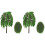 2Pcs Sturdy Plastic Miniature Trees for Train Model and DIY Scenery 1