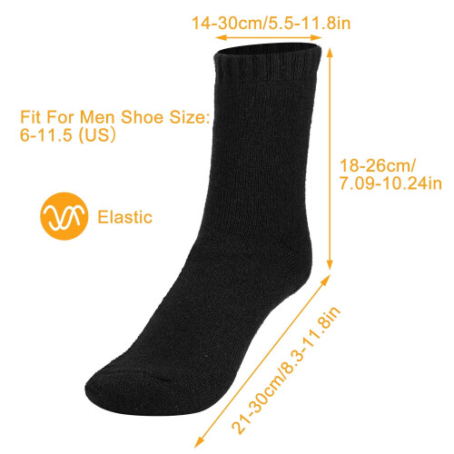 Men's Wool Socks Warm Thermal Cozy 3 Pairs 2