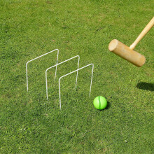 8pcs Lawn Game Accessories Outdoor Croquet Game Parts Croquet Wickets Iron Croquet Hoops Croquet Wickets For Outdoor Play