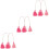 6Pièces Pompons Rose Tissés Main Pour Décoration DIY 5