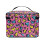Heart-shaped leopard print makeup bag with brush slots and 4