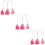 6Pièces Pompons Rose Tissés Main Pour Décoration DIY 9