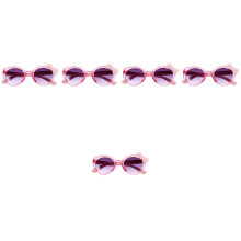 5Pairs Pink Kids Bowknot Sunglasses Plastic Party Eyeglasses Props